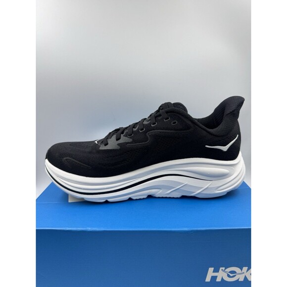 Hoka One One Clifton 9D Sneakers Running, Walking Black Mesh 1162030 BWHT - Picture 7 of 16
